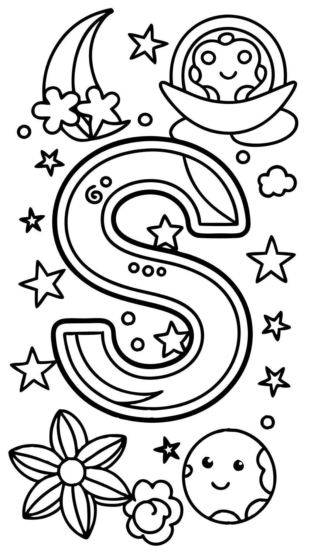 coloring pages of the letter s